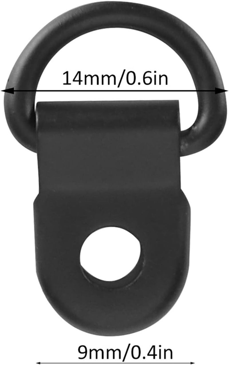 KooingTech 100 Set Shoelace Hooks, 9 * 14mm D Ring Boot Hook Eyelets, Shoe Boot Lace Hooks Buckle for Camping Hiking Mountain Repair Leather Boot Repair Accessories - Image 2